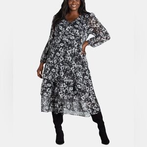 Time and Tru Long Sleeve Midi Dress - NWT